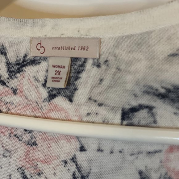 Christopher Banks Cold-Shoulder Floral Print Cardigan - Picture 4 of 4